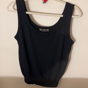 St. john black knit tank. Size small